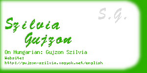 szilvia gujzon business card